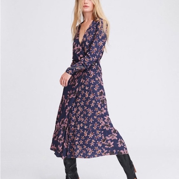 NWOT Rag & Bone Odette Dress Violet Flower - Picture 5 of 8